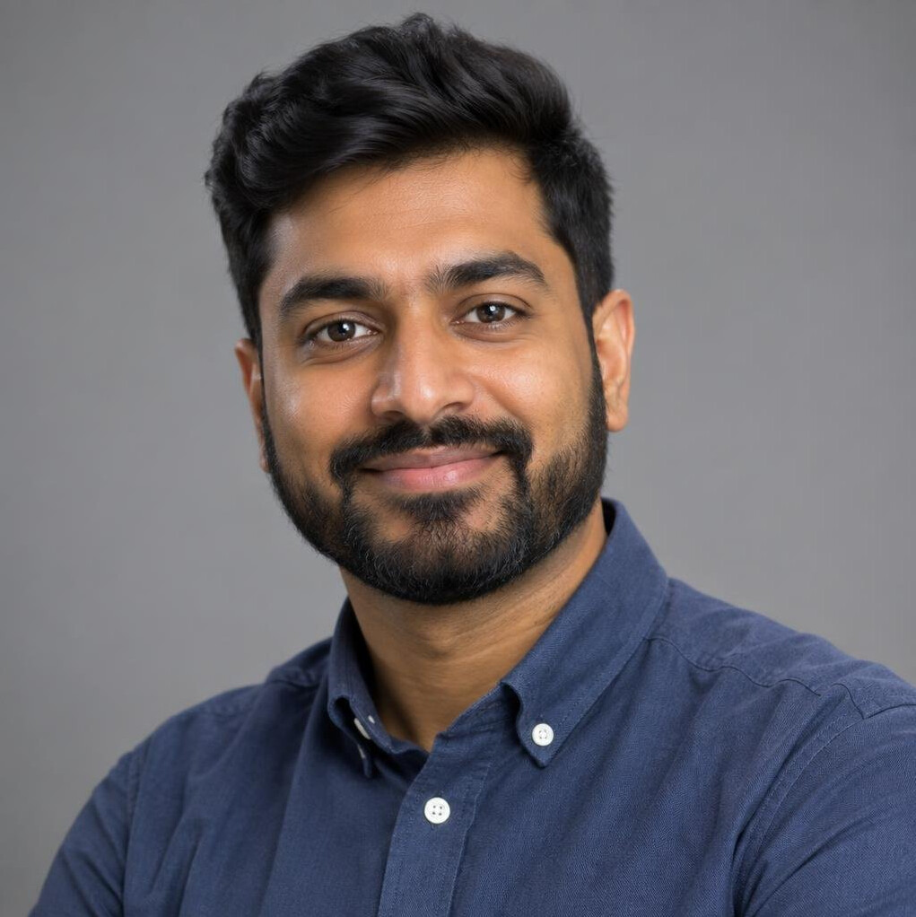 South Asian British man in his thirties, sound engineering instructor